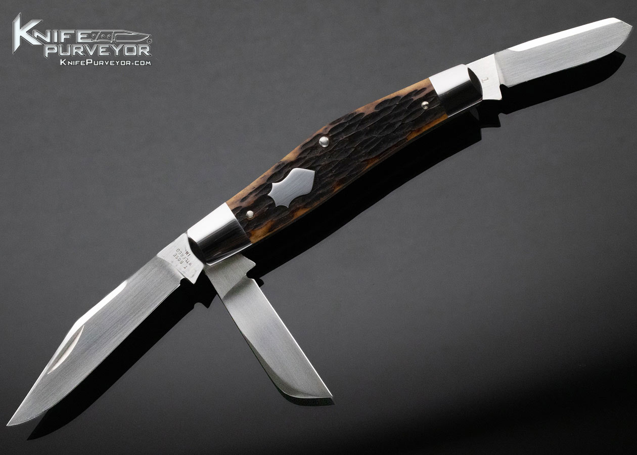 Tony-Bose-Custom-Knife-Remington-Jigged-Bone-3-Blade-Stockman-Slipjoint-