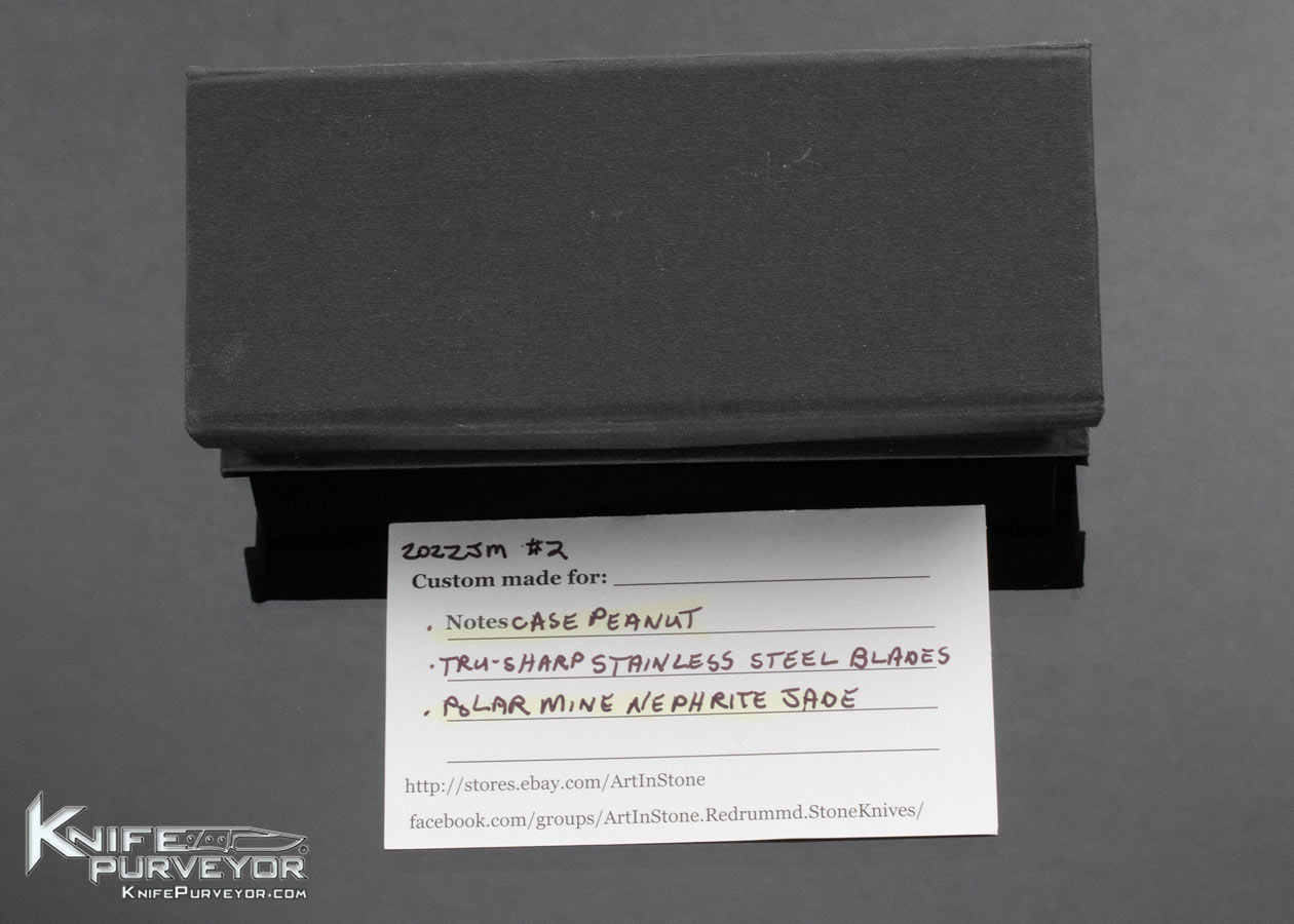 Michael Hoover "Case" Custom Knife 2 Blade "Peanut" Slip Joint with Polar Jade 15370