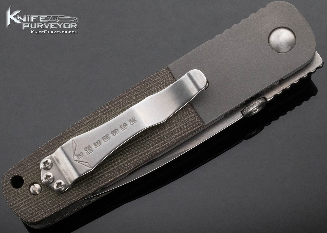 Ernie Emerson Custom Knife Canvas Micarta Custom A100 Linerlock - Image 4