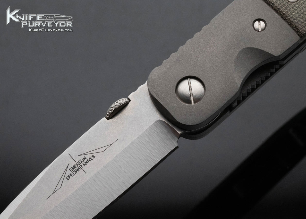 Ernie Emerson Custom Knife Canvas Micarta Custom A100 Linerlock - Image 2