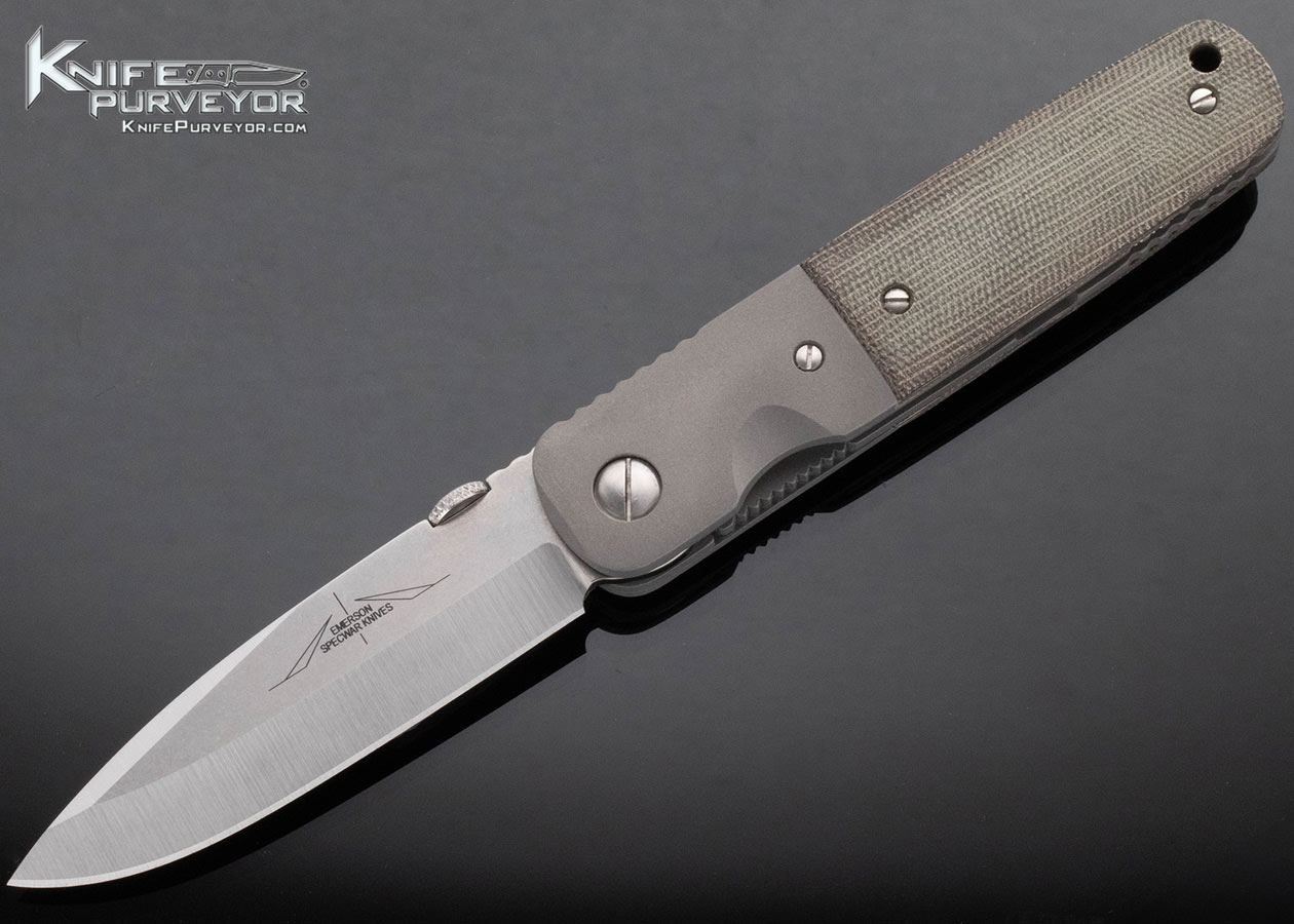 Ernie Emerson Custom Knife Canvas Micarta Custom A100 Linerlock 15391