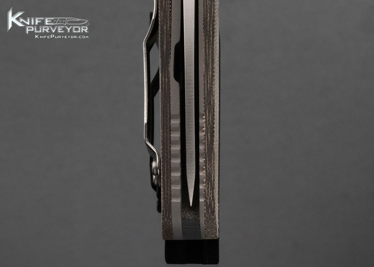 Ernie Emerson Custom Knife Canvas Micarta Custom A100 Linerlock - Image 7