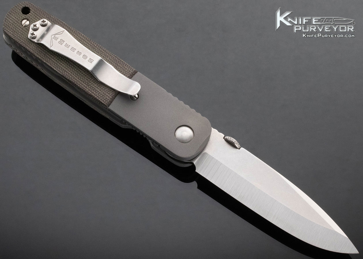 Ernie Emerson Custom Knife Canvas Micarta Custom A100 Linerlock - Image 3