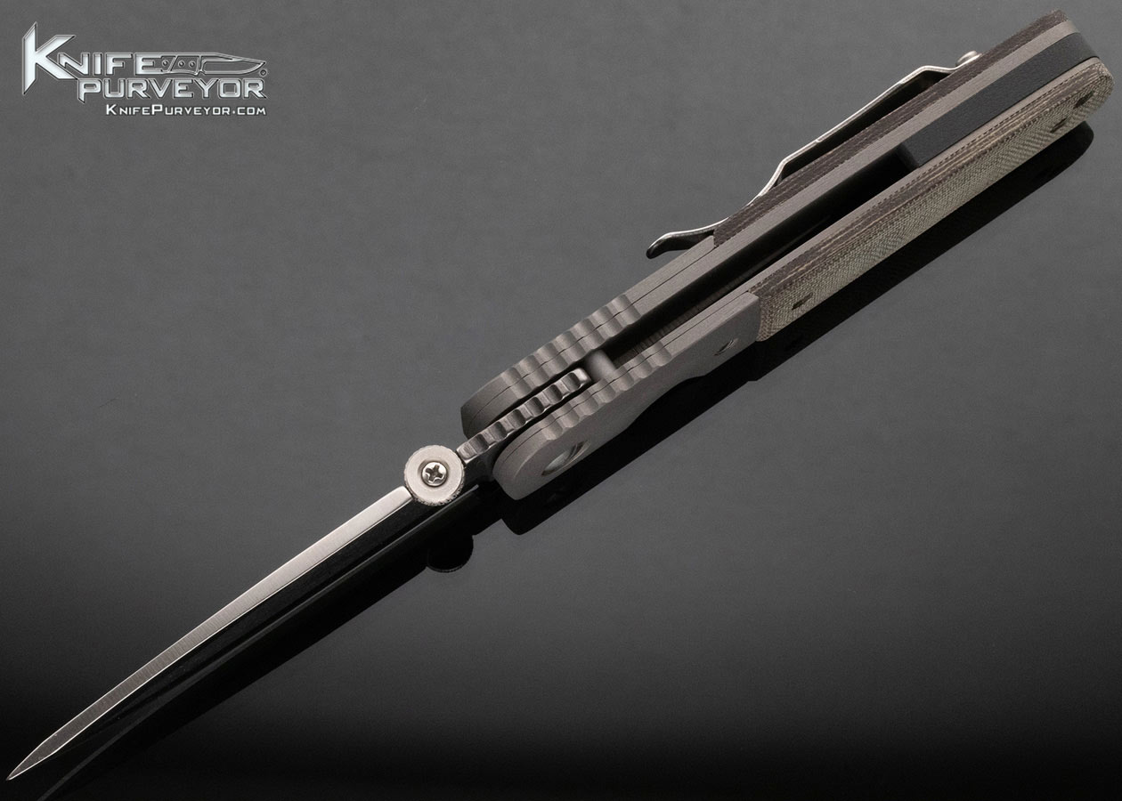 Ernie Emerson Custom Knife Canvas Micarta Custom A100 Linerlock - Image 6