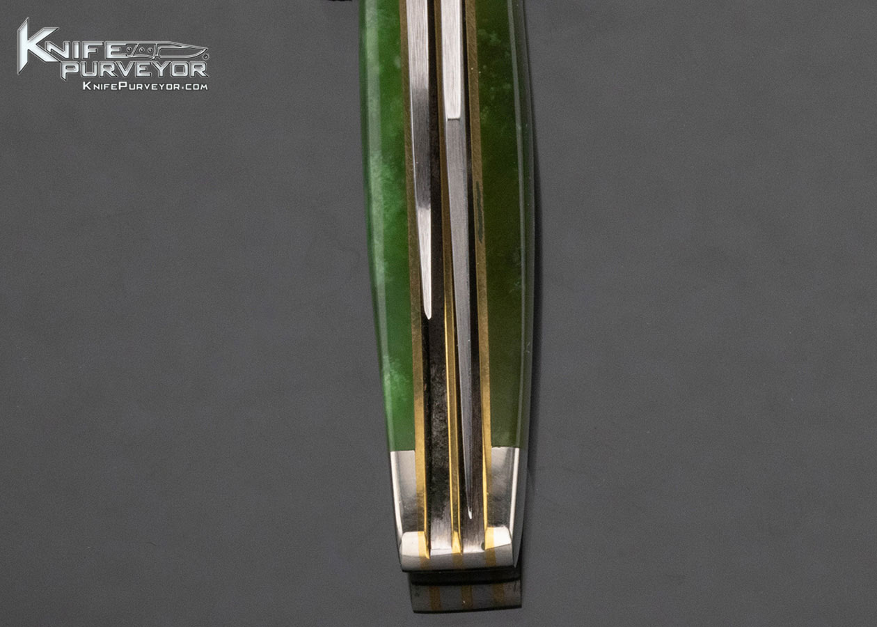 Michael Hoover "Case" Custom Knife 2 Blade "Peanut" Slip Joint with Polar Jade - Image 7