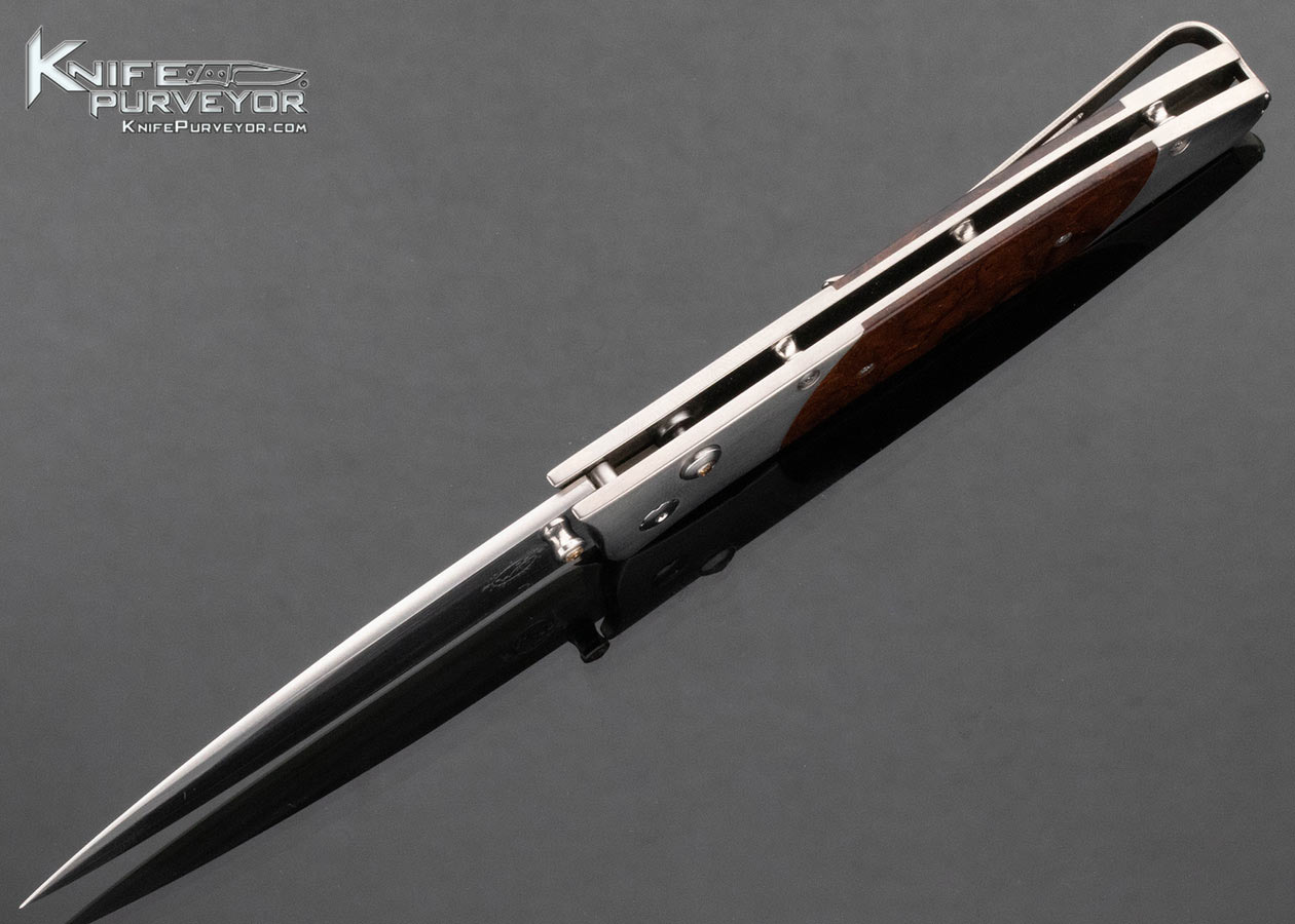 William Henry Custom Knife GenTac G30 1 Button Lock Folder with Koa Wood - Image 6
