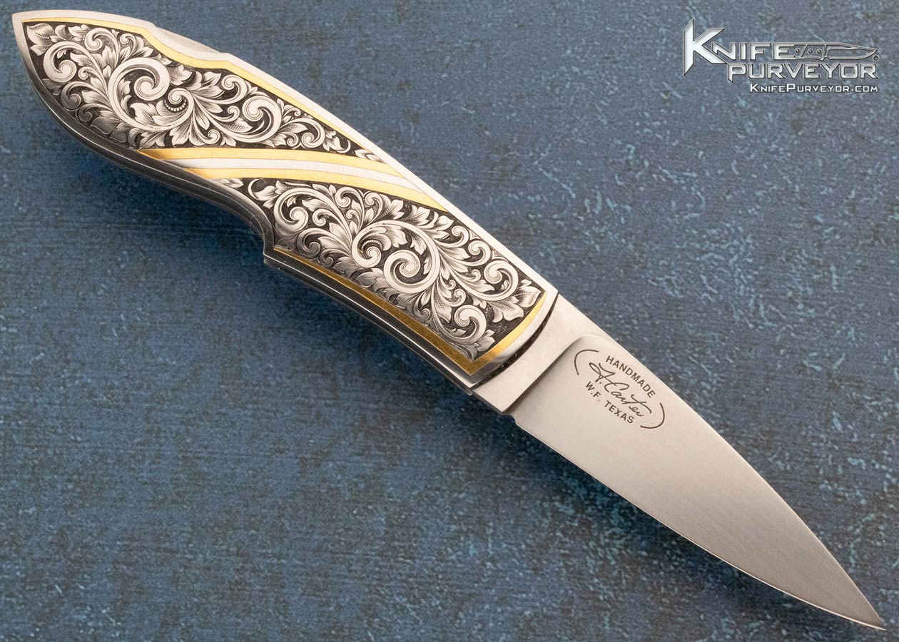 Dr. Fred Carter Custom Knife Sole Authorship Engraved Lockback with 24Kt Gold Inlays - Image 4