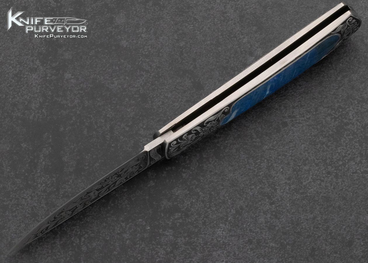 Eldon Peterson Custom Knife Lapis Lazuli Interframe Engraved by Tony Lageose - Image 5