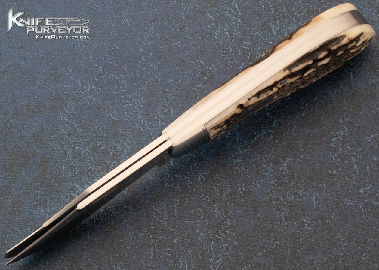 Joel Chamblin Custom Knife 2 Blade Stag Slip Joint - Image 5