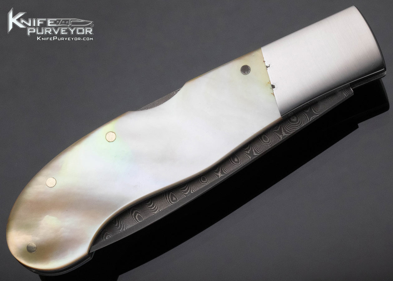 L.G. Thompson Custom Knife Gold Lip Pearl Lockback - Image 4