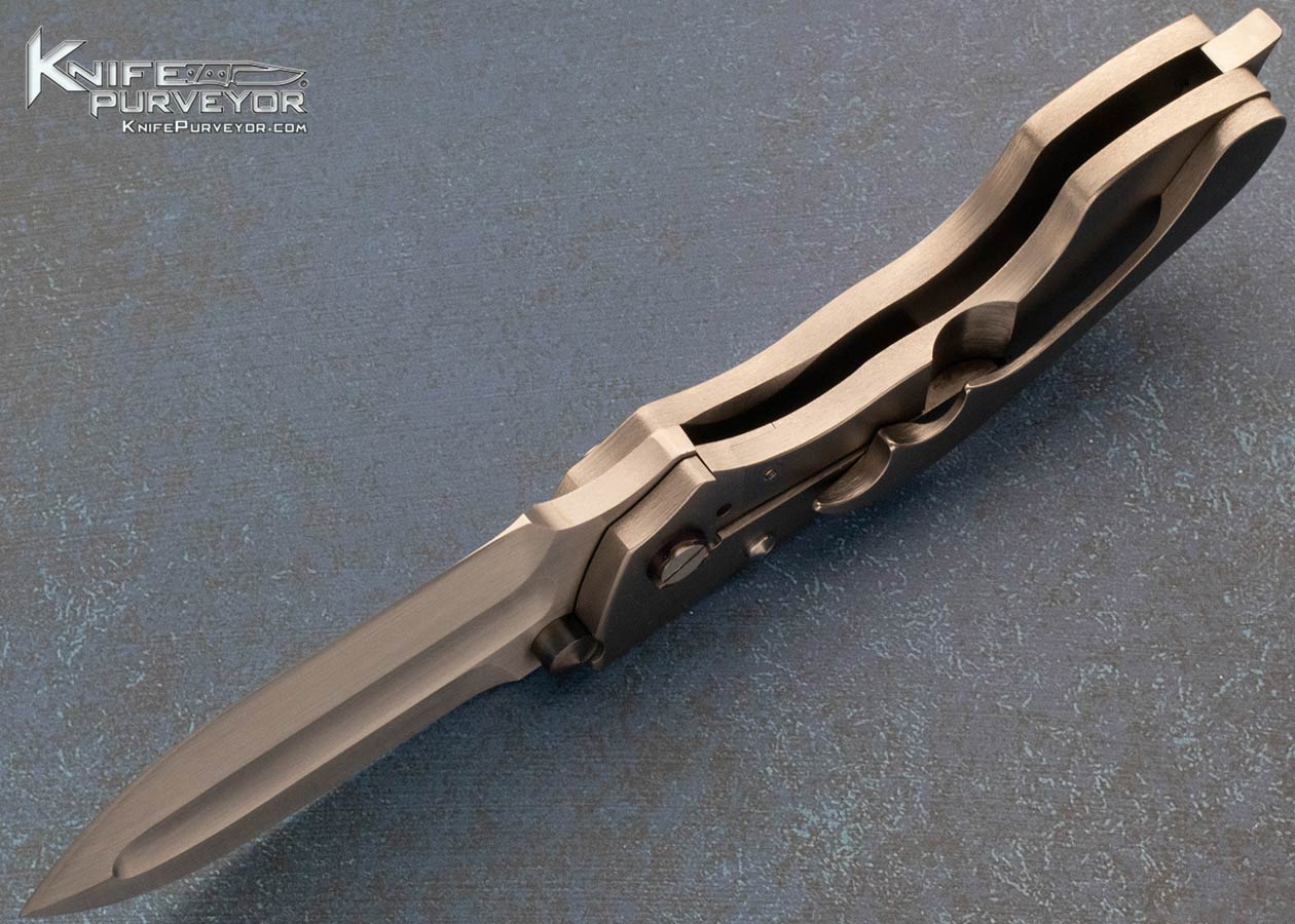 Phil Harvey Custom Knife Textured Titanium Gladius Frame Lock 15507