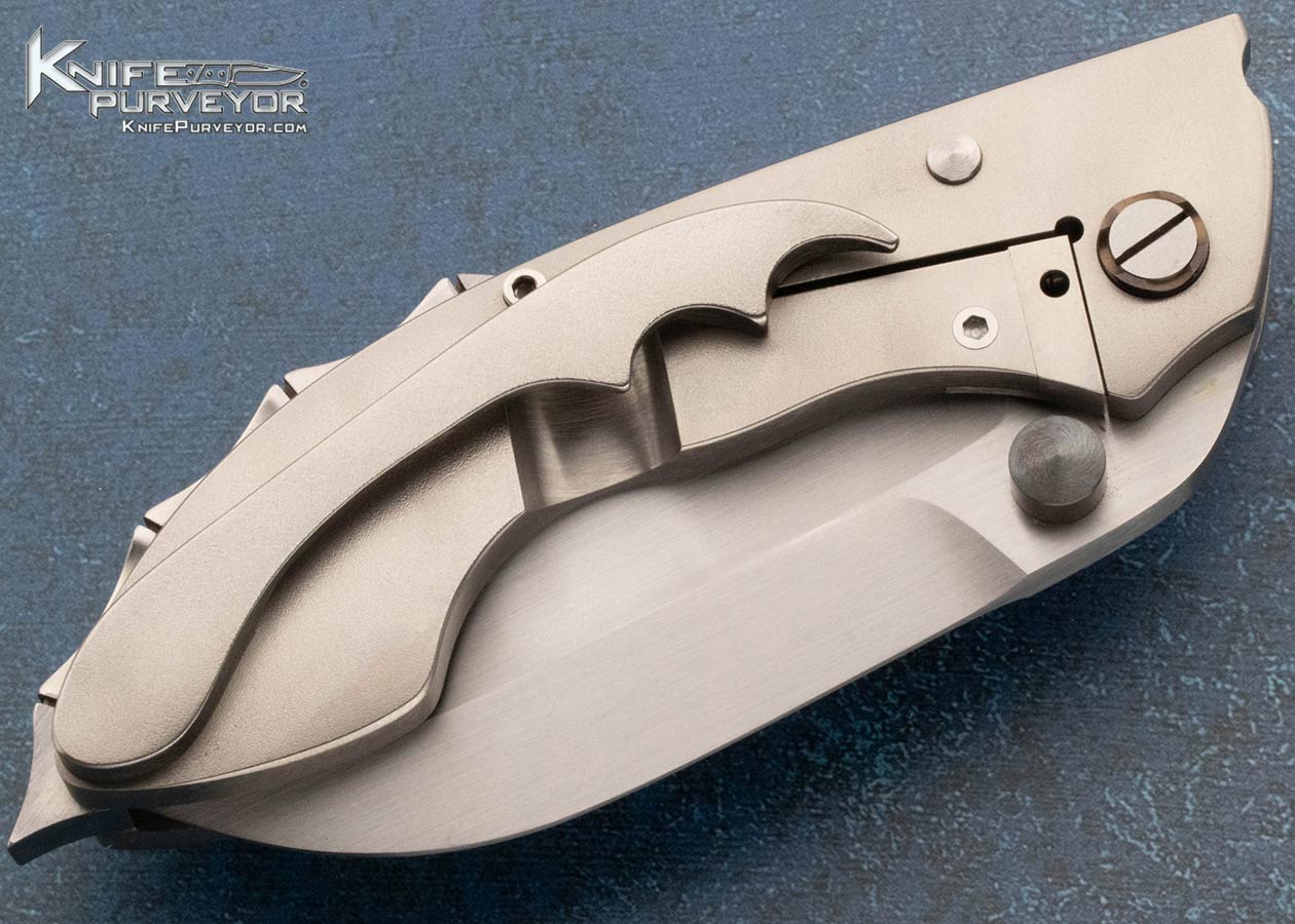 Phil Harvey Custom Knife Textured Titanium Gladius Frame Lock