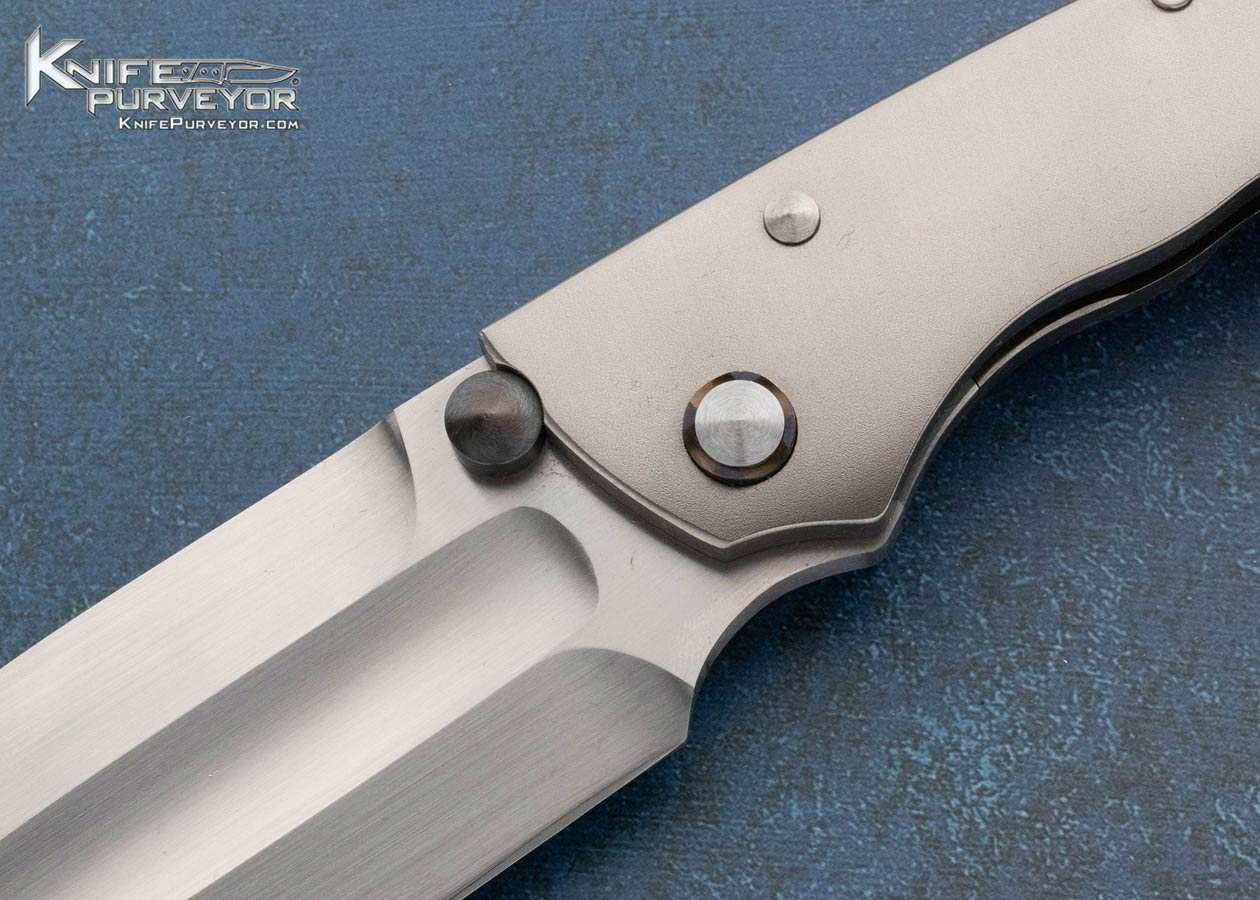 Phil Harvey Custom Knife Textured Titanium Gladius Frame Lock