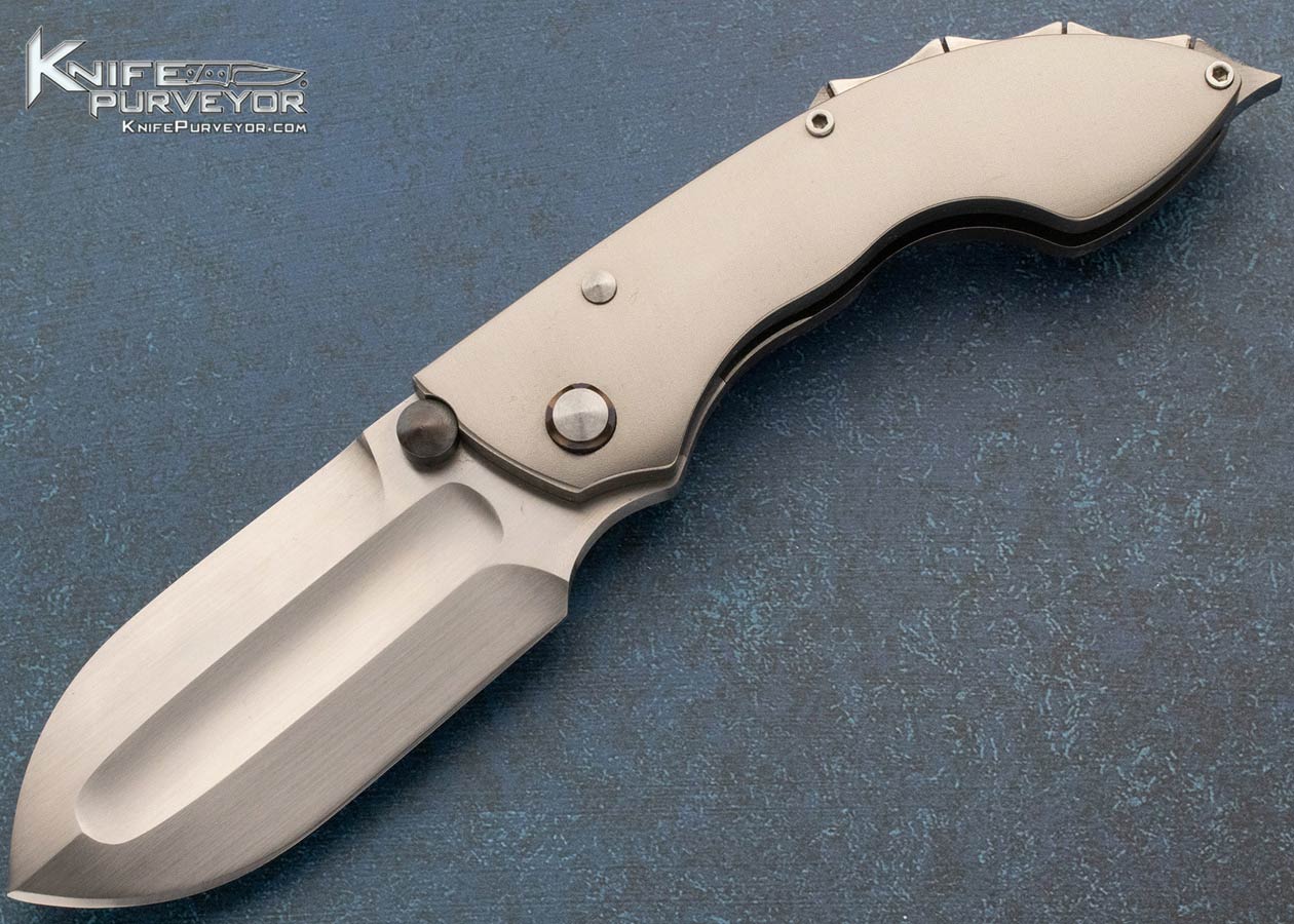 Phil Harvey Custom Knife Textured Titanium Gladius Frame Lock