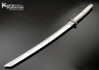 Ron Best Custom Knife Mammoth Double Interframe Jere Davidson Engraved Integral Wakizashi 15432