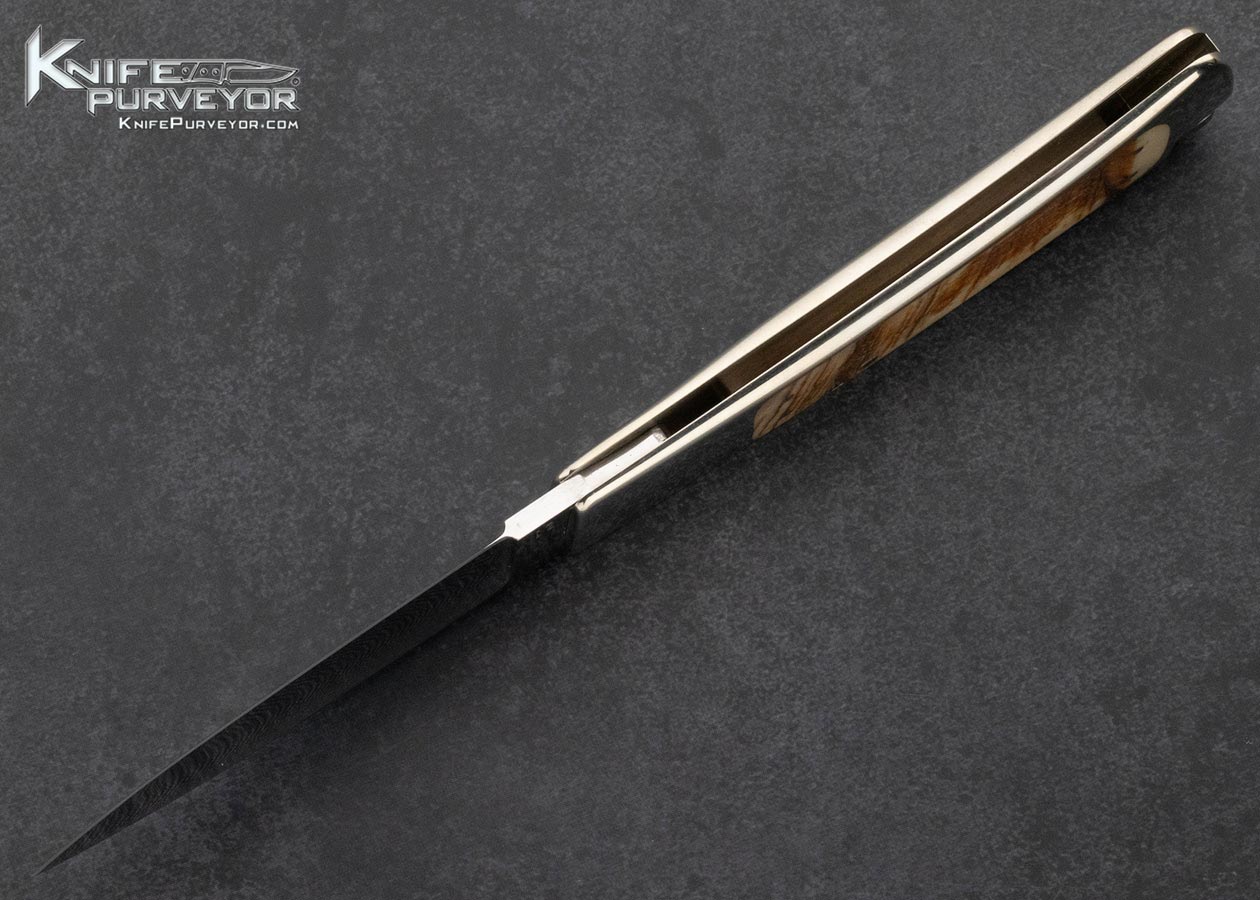 Ron Lake Custom Knife Nickel Silver Rams Horn Interframe Tail Lock - Image 6