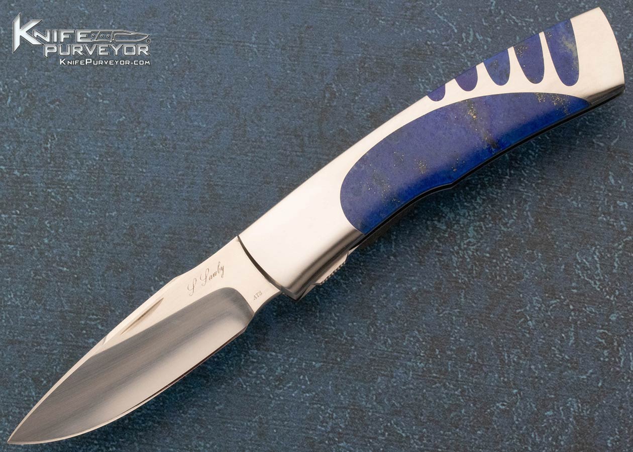 Scott Sawby Custom Knife Lapis Lazuli "Killdeer" Self Lock 15445