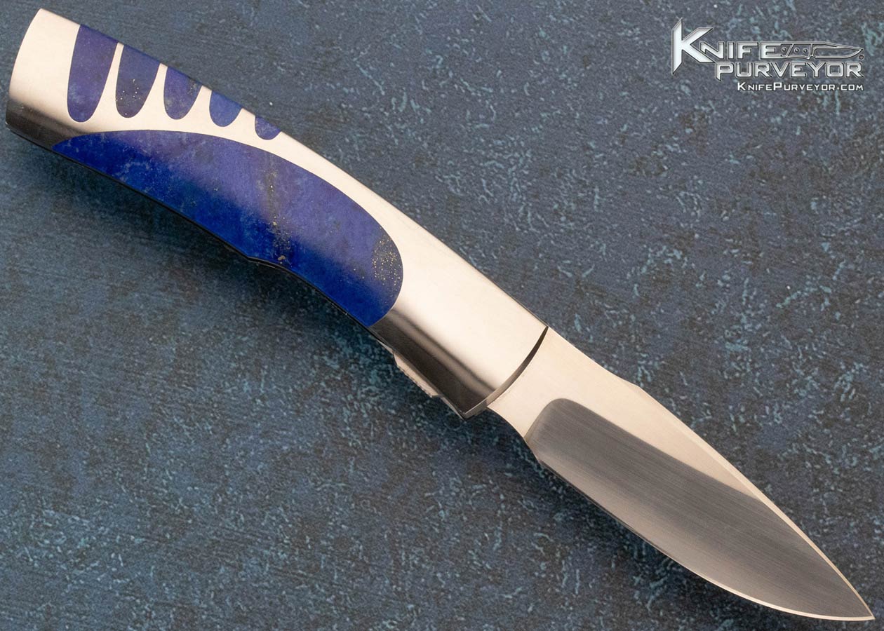 Scott Sawby Custom Knife Lapis Lazuli "Killdeer" Self Lock - Image 4