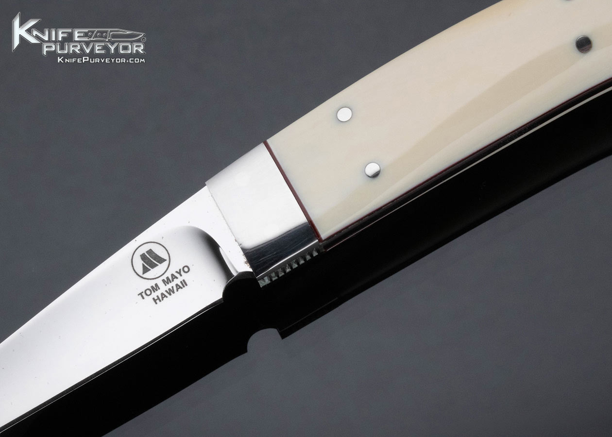 Tom Mayo Custom Knife Fixed Blade with Sheath - Image 2