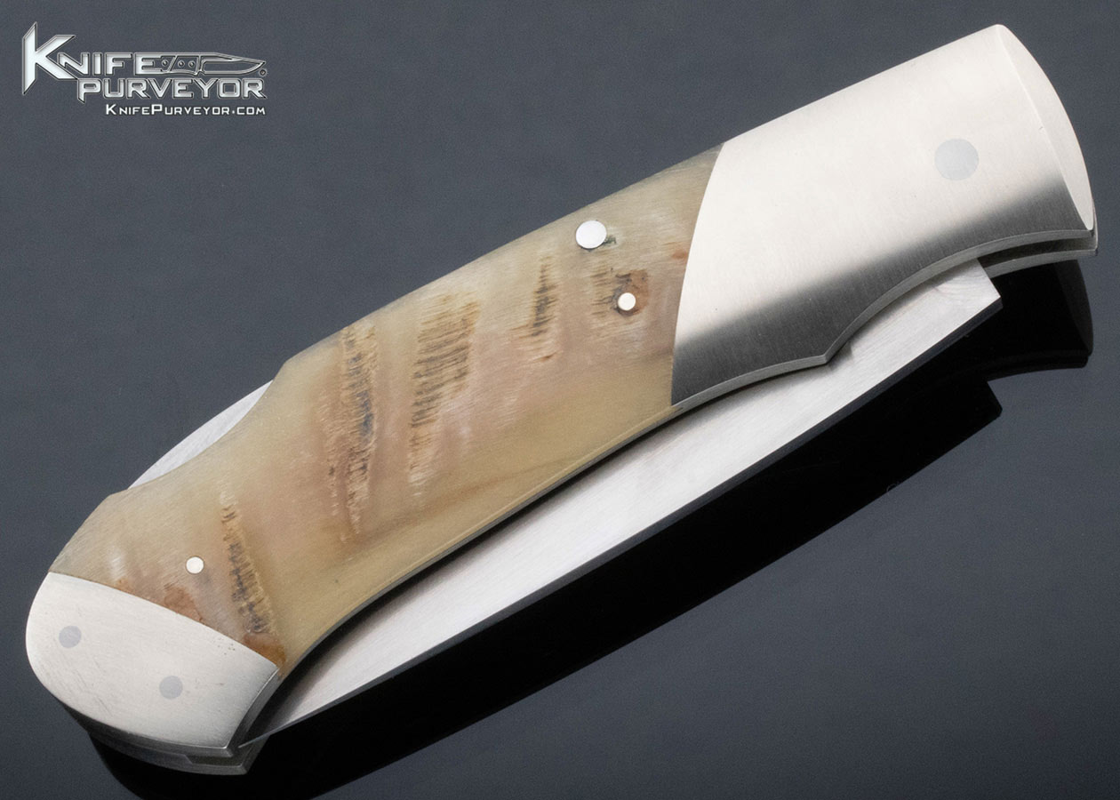 W.E. Ankrom Custom Knife Big Horn Sheep Horn Lock Back 15411