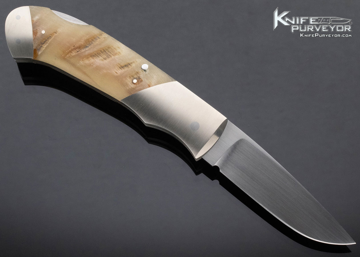 Bill Ankrom Custom Knife Big Horn Sheep Horn Lock Back - Image 3
