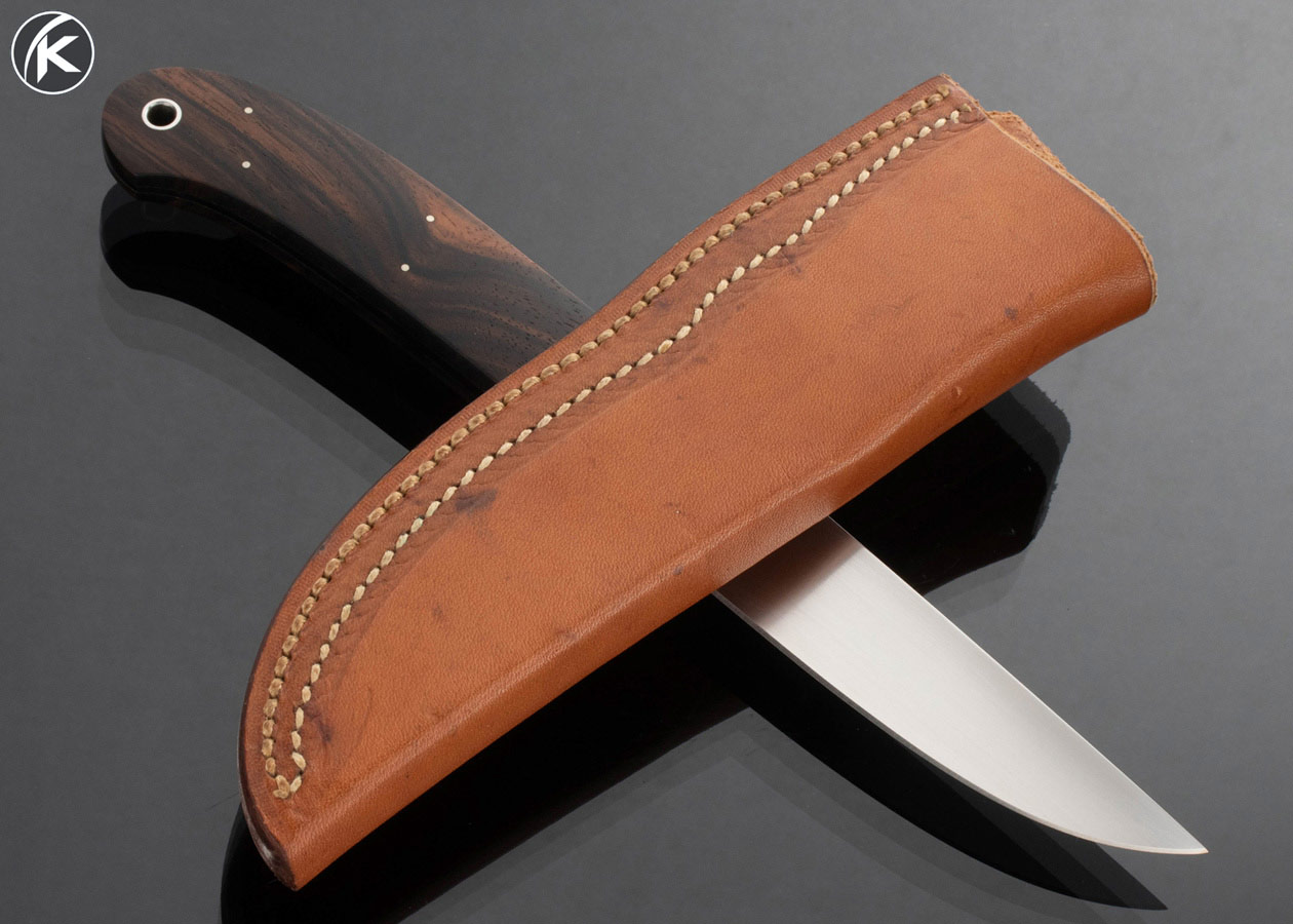 Corbet-Sigman-Custom-Knife-Macassar-Ebony-440-C-Utility-Knife-with-Leather-Sheath-15605