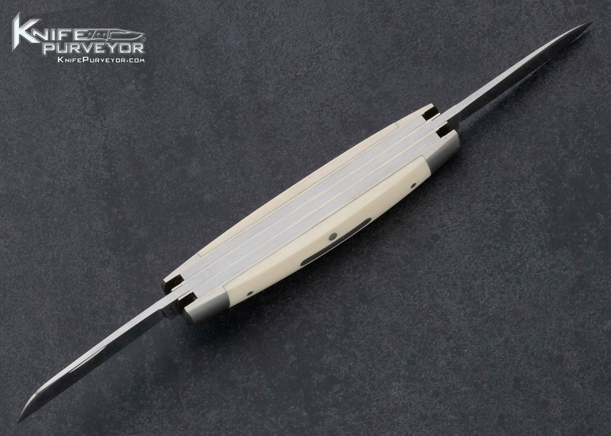 Eugene Shadley Custom Knife Lincoln 6 Blade Congress with Nickel Silver and Mammoth - Image 7