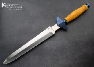 Jack Crain Custom Knife Titanium and Honeycomb Amber Short Sword 15562