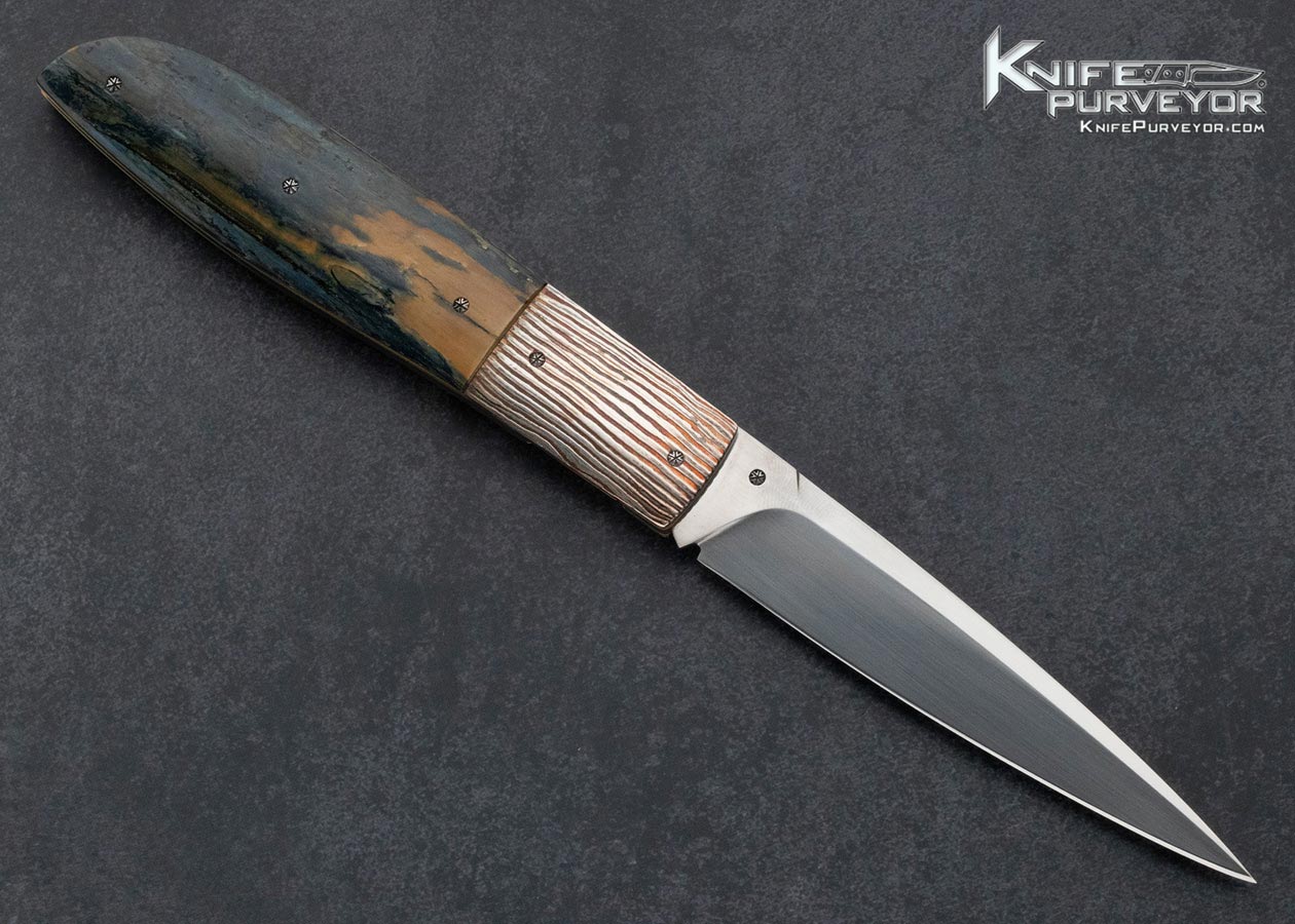 Jack Davenport Custom Knife Mokume and Mammoth Linerlock - Image 3