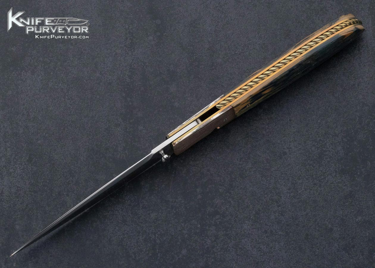 Jack Davenport Custom Knife Mokume and Mammoth Linerlock - Image 5