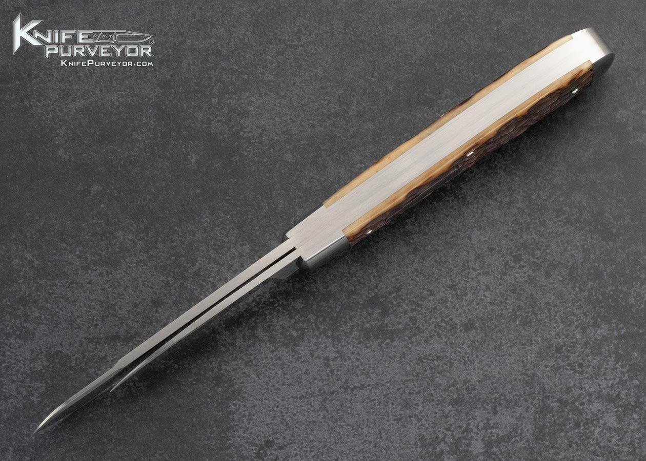 Tony Bose Custom Knife 2 Blade R1273 Remington Bullet Remington Jigged Bone #2 Slipjoint - Image 7