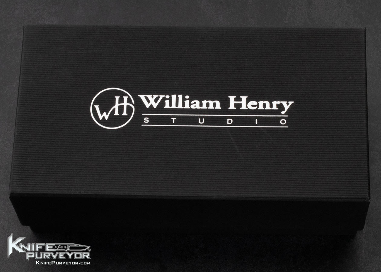 William Henry Custom Knife Gentac B30 Koftgari 24Kt Gold Inlaid "Bolt" Black Lip Pearl and Mike Norris Damascus Buttonlock - Image 9
