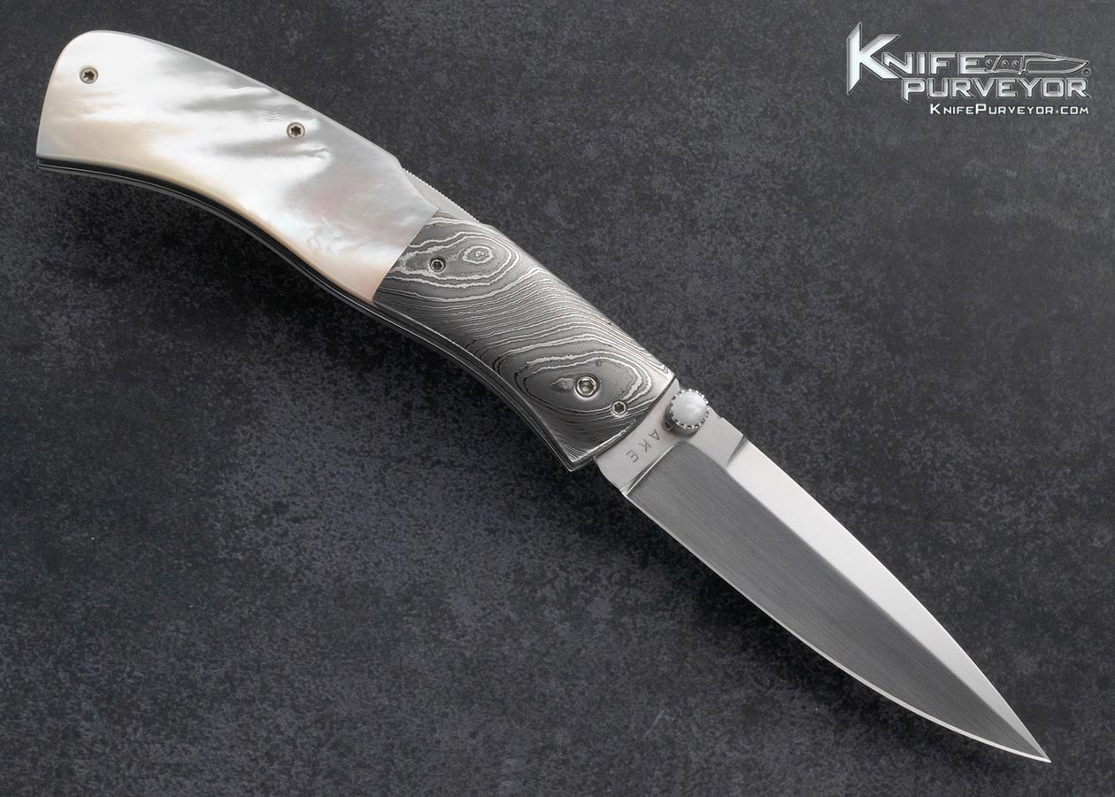 Charlie-Dake-Custom-Knife-Pearl-and-Damascus-Mid-Lock-