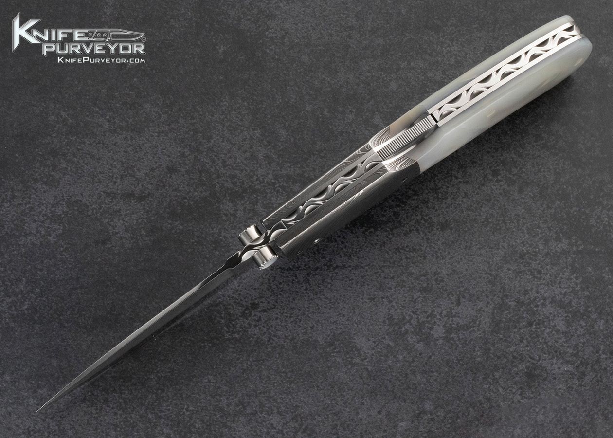 Charlie-Dake-Custom-Knife-Pearl-and-Damascus-Mid-Lock-