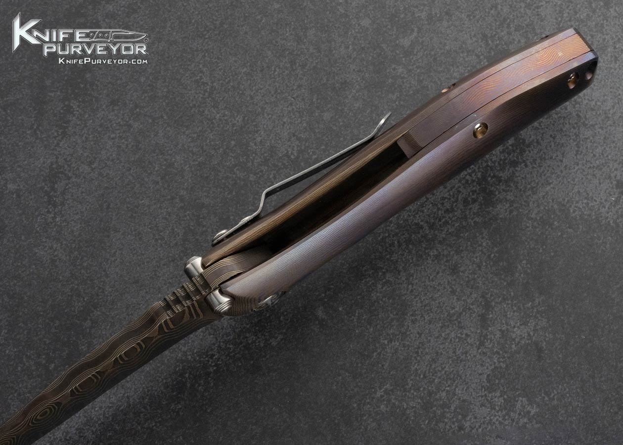 Darrel-Ralph-Custom-Knife-Damascus-and-Timascus-Framelock-Flipper-Prototype-