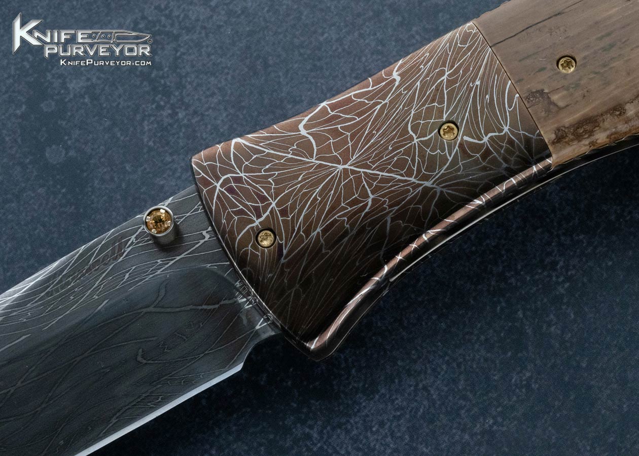 Don-Maxwell-Custom-Knife-Robert-Eggerling-Mosaic-Damascus-and-Mammoth-Linerlock-