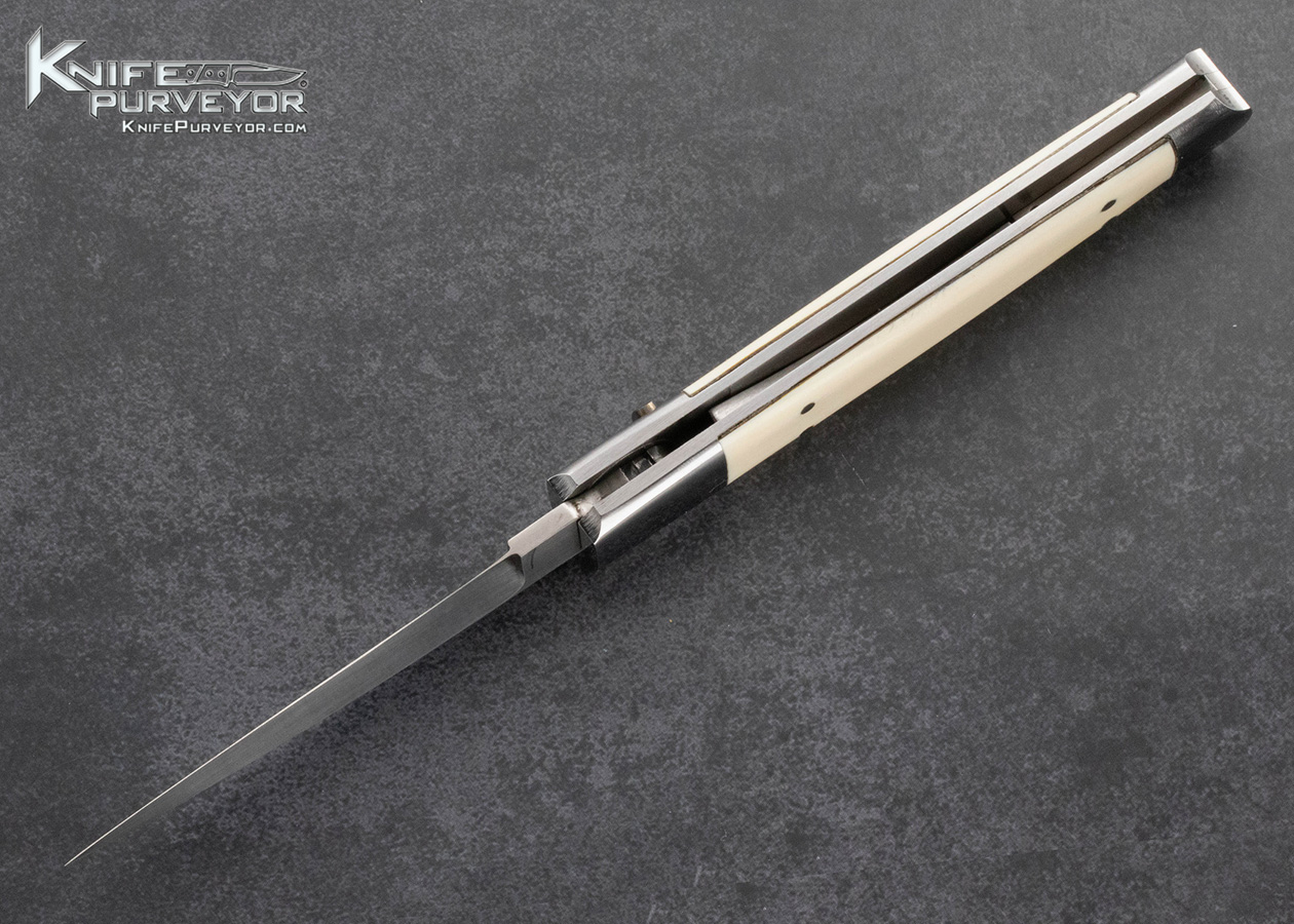 Jim-Serven-Custom-Knife-Mammoth-and-Turquoise-Automatic-