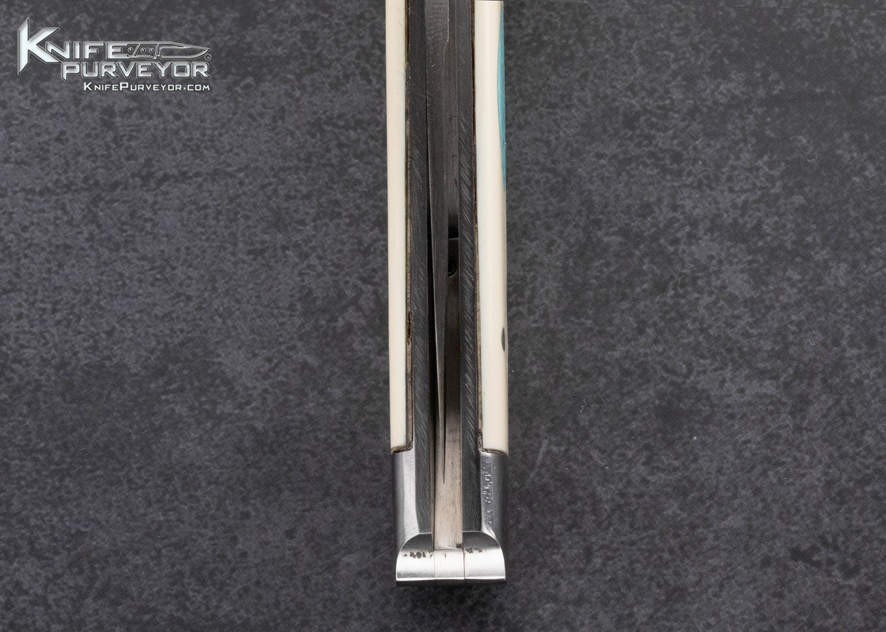 Jim-Serven-Custom-Knife-Mammoth-and-Turquoise-Automatic-