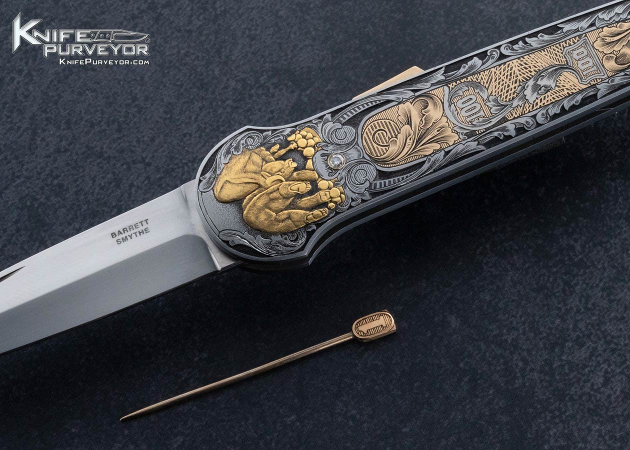 Joe-Kious-Custom-Knife-Diamond-Set-Ray-Cover-Jr.-Engraved-Wall-Street-Lockback-Dagger-with-14Kt-Gold-Toothpick-15678