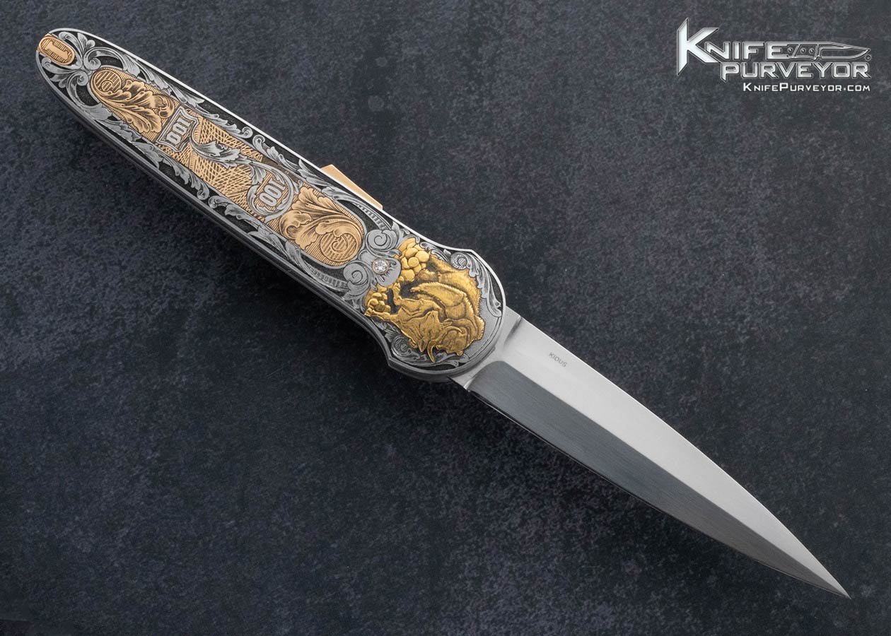 Joe-Kious-Custom-Knife-Diamond-Set-Ray-Cover-Jr.-Engraved-Wall-Street-Lockback-Dagger-with-14Kt-Gold-Toothpick-15678