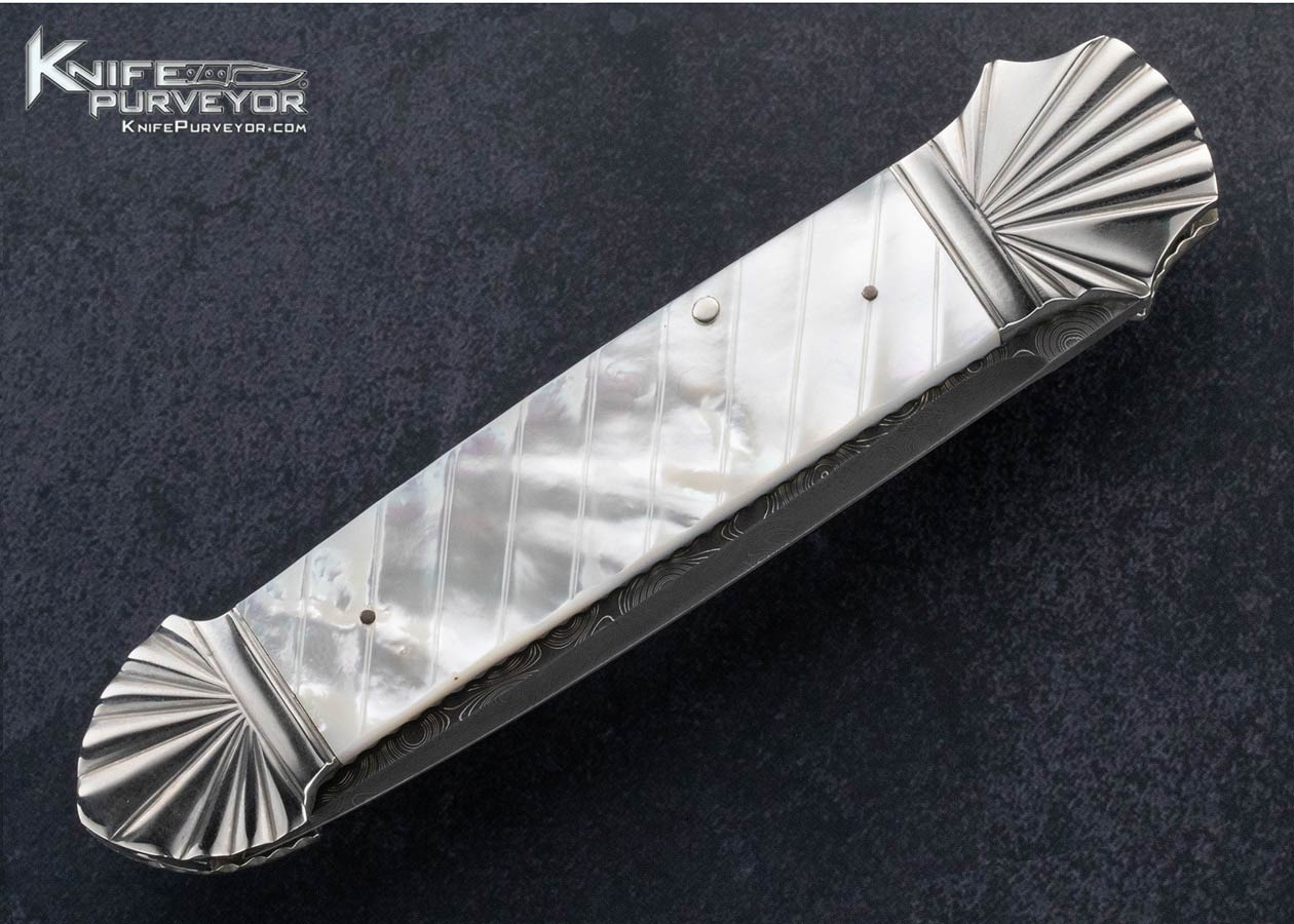 Ken-Steigerwalt-Custom-Knife-Fluted-Mother-of-Pearl-and-Damascus-Automatic-15677