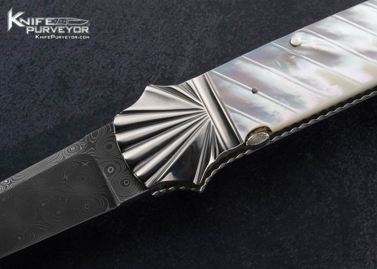 Ken-Steigerwalt-Custom-Knife-Fluted-Mother-of-Pearl-and-Damascus-Automatic-15677