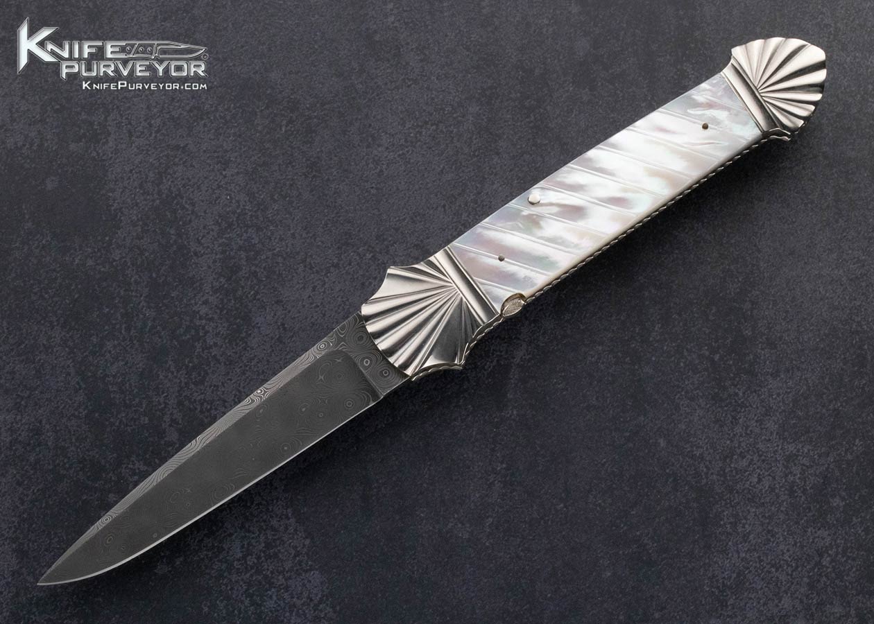 Ken-Steigerwalt-Custom-Knife-Fluted-Mother-of-Pearl-and-Damascus-Automatic-15677