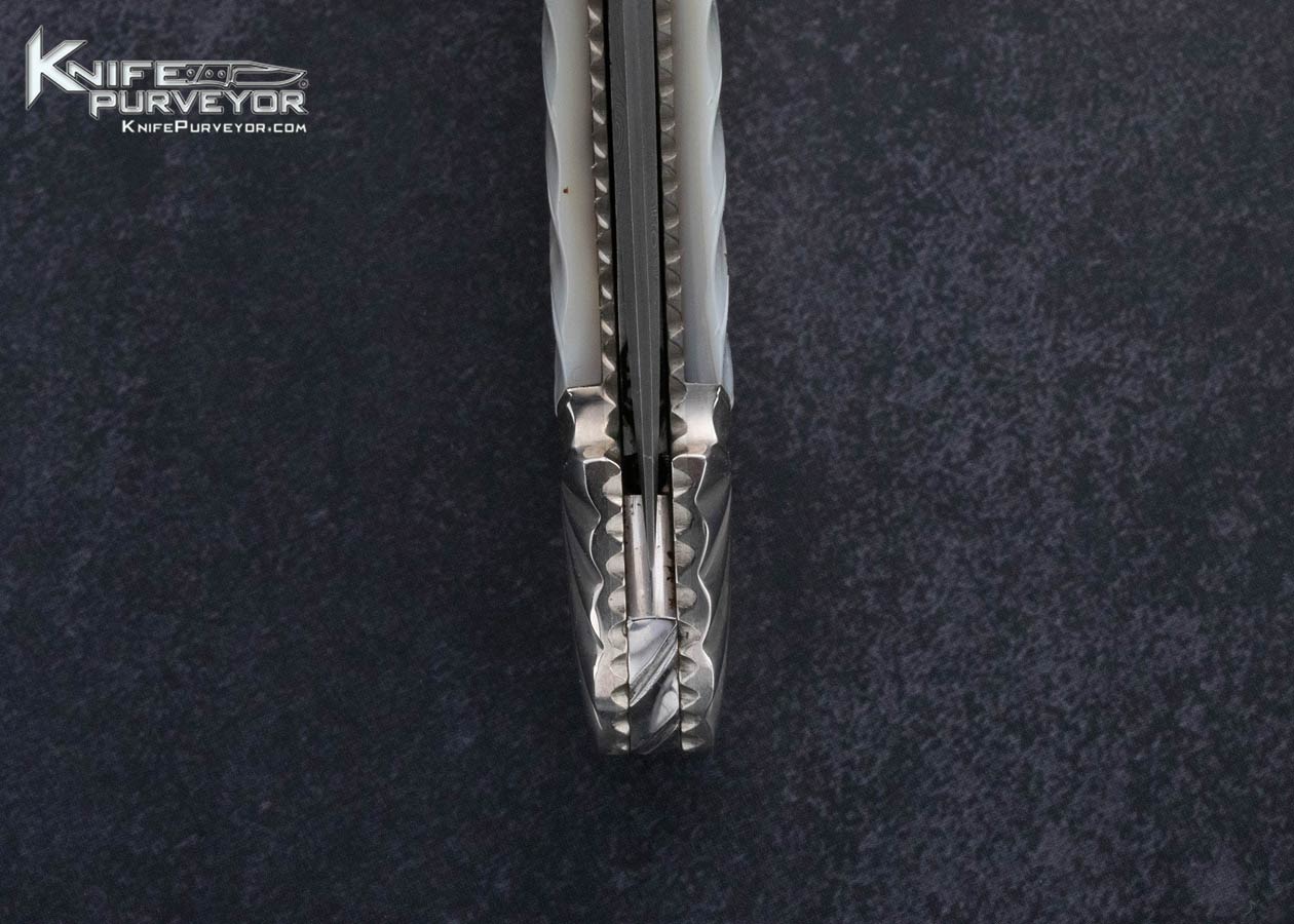 Ken-Steigerwalt-Custom-Knife-Fluted-Mother-of-Pearl-and-Damascus-Automatic-15677