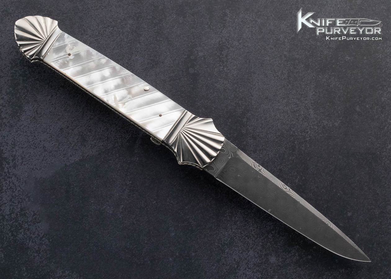 Ken-Steigerwalt-Custom-Knife-Fluted-Mother-of-Pearl-and-Damascus-Automatic-15677