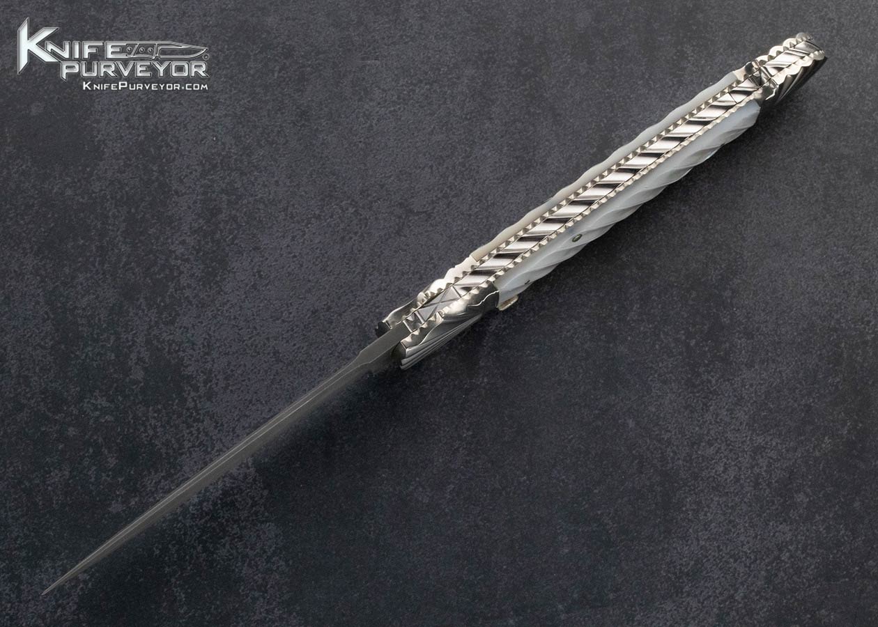 Ken-Steigerwalt-Custom-Knife-Fluted-Mother-of-Pearl-and-Damascus-Automatic-15677