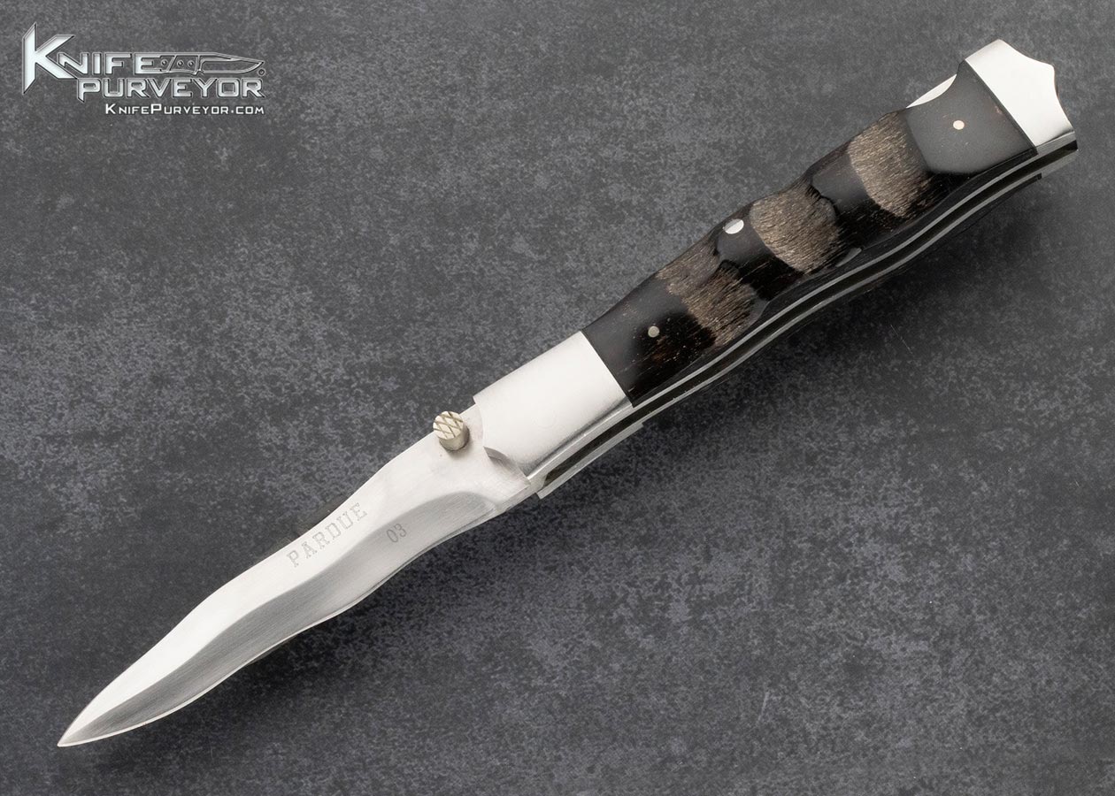 Mel-Pardue-Custom-Knife-Kris-Blade-Horn-Lockback-