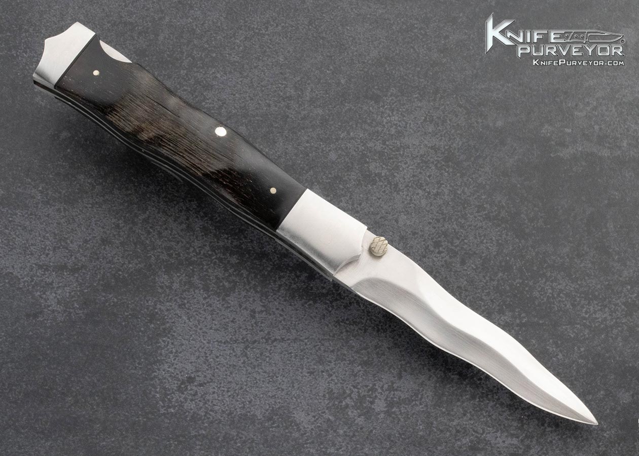 Mel-Pardue-Custom-Knife-Kris-Blade-Horn-Lockback-