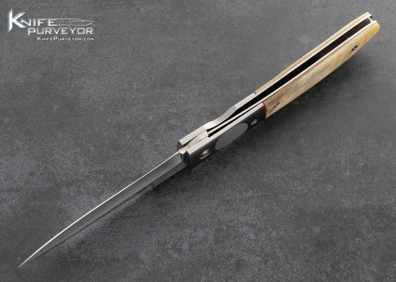 Mel-Pardue-Custom-Knife-Polished-Ramshorn-Linerlock-