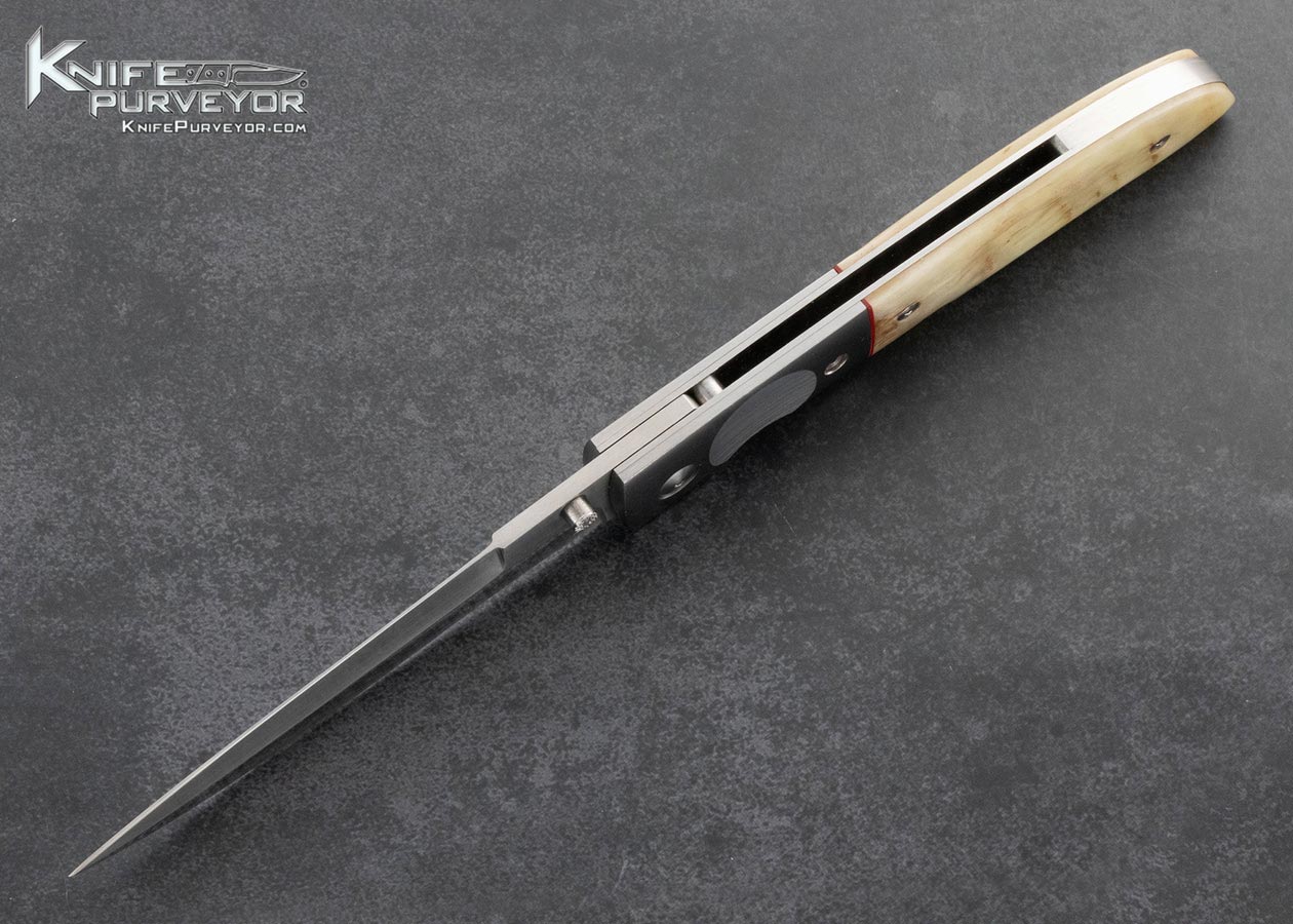 Mel-Pardue-Custom-Knife-Polished-Ramshorn-Linerlock-